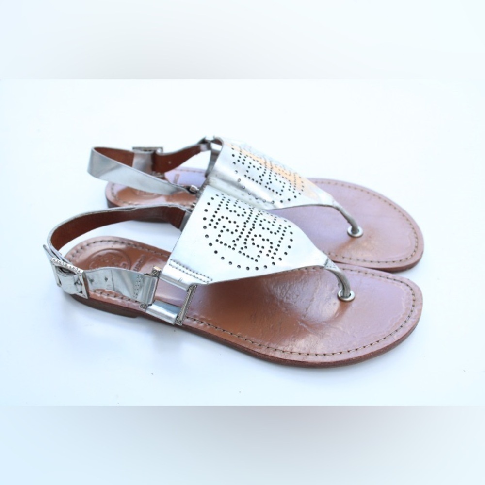 Tory Burch logo sandals
